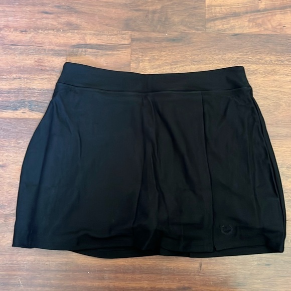 VS Pink Piqué Tennis Skort large black stretchy sweat wicking - Picture 6 of 9